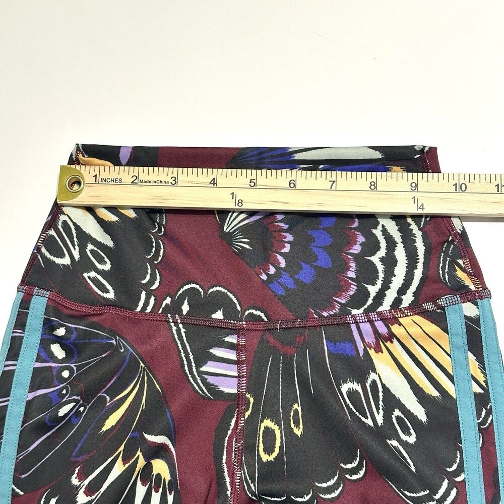 Adidas Farm Rio Butterfly Leggings Women Size XS Tight Fit Black Amazon Red - Picture 4 of 11